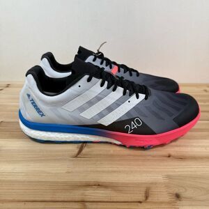 Adidas Terrex Speed Ultra Trail Running Shoes men's 15 black white blue red